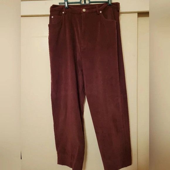 Vintage Solutions Casual Wear Stretch Women's Pants Slacks Rust Burgundy size 14 - Picture 5 of 12